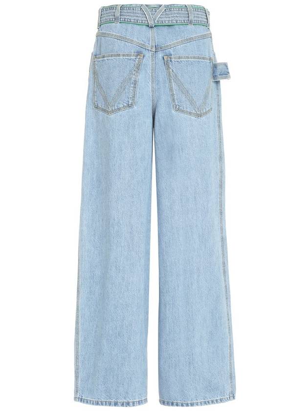 Bottega Veneta Bleached Denim Wide Jeans