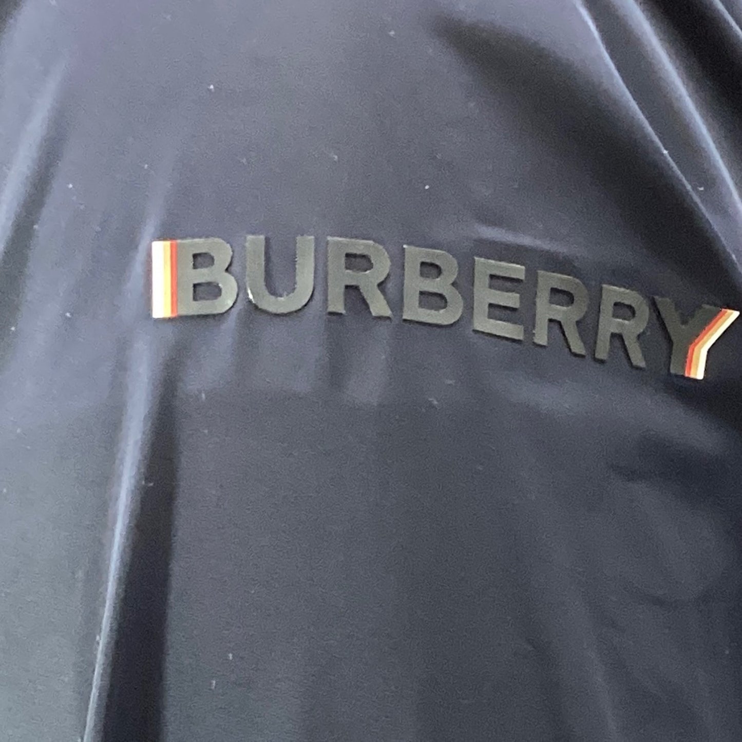 Burberry Bomber Jacket in Navy Blue Polyester