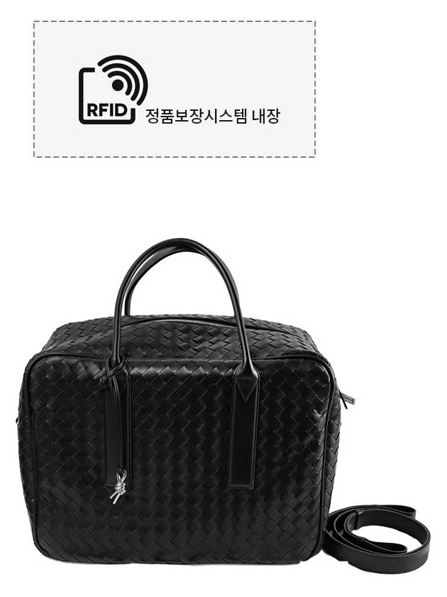 Bottega Veneta Getaway Medium Weekender Leather Tote Bag Black