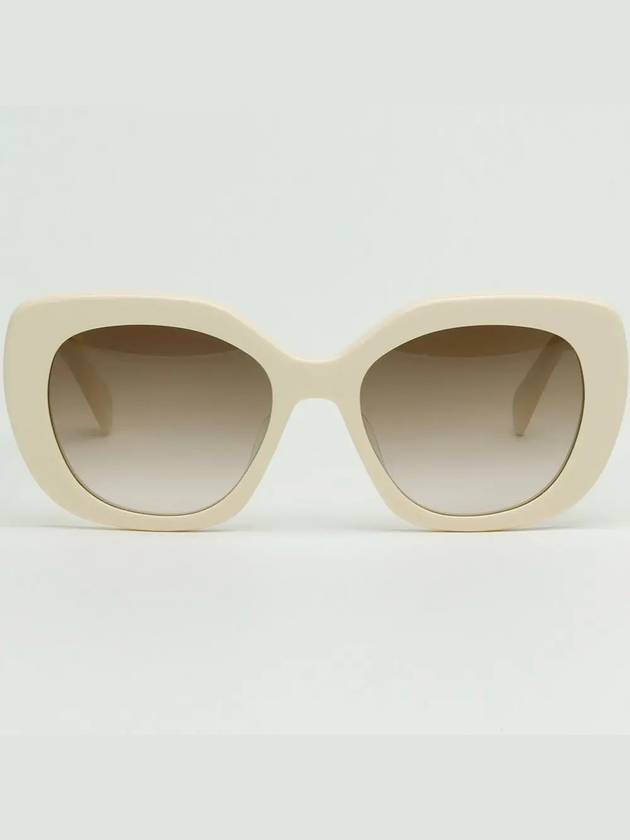 CELINE Eyewear Triomphe Square Sunglasses Ivory