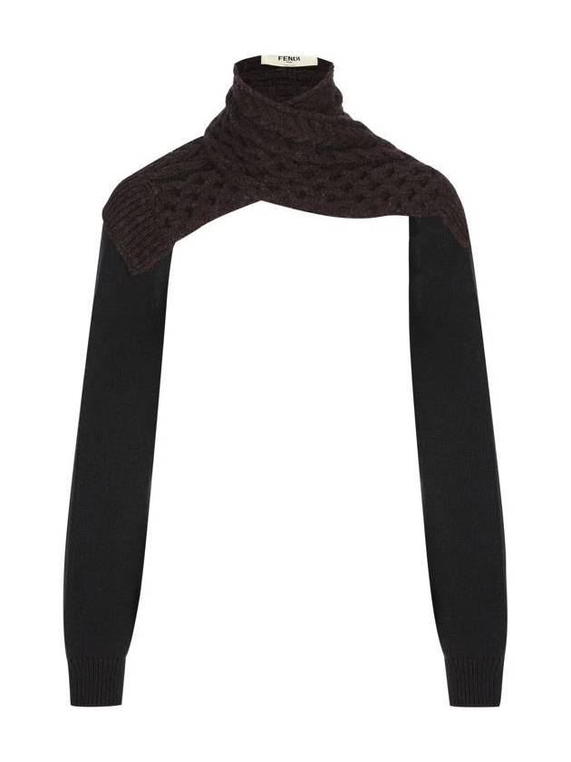 Fendi Long Sleeve Wool Turtleneck Dark Purple