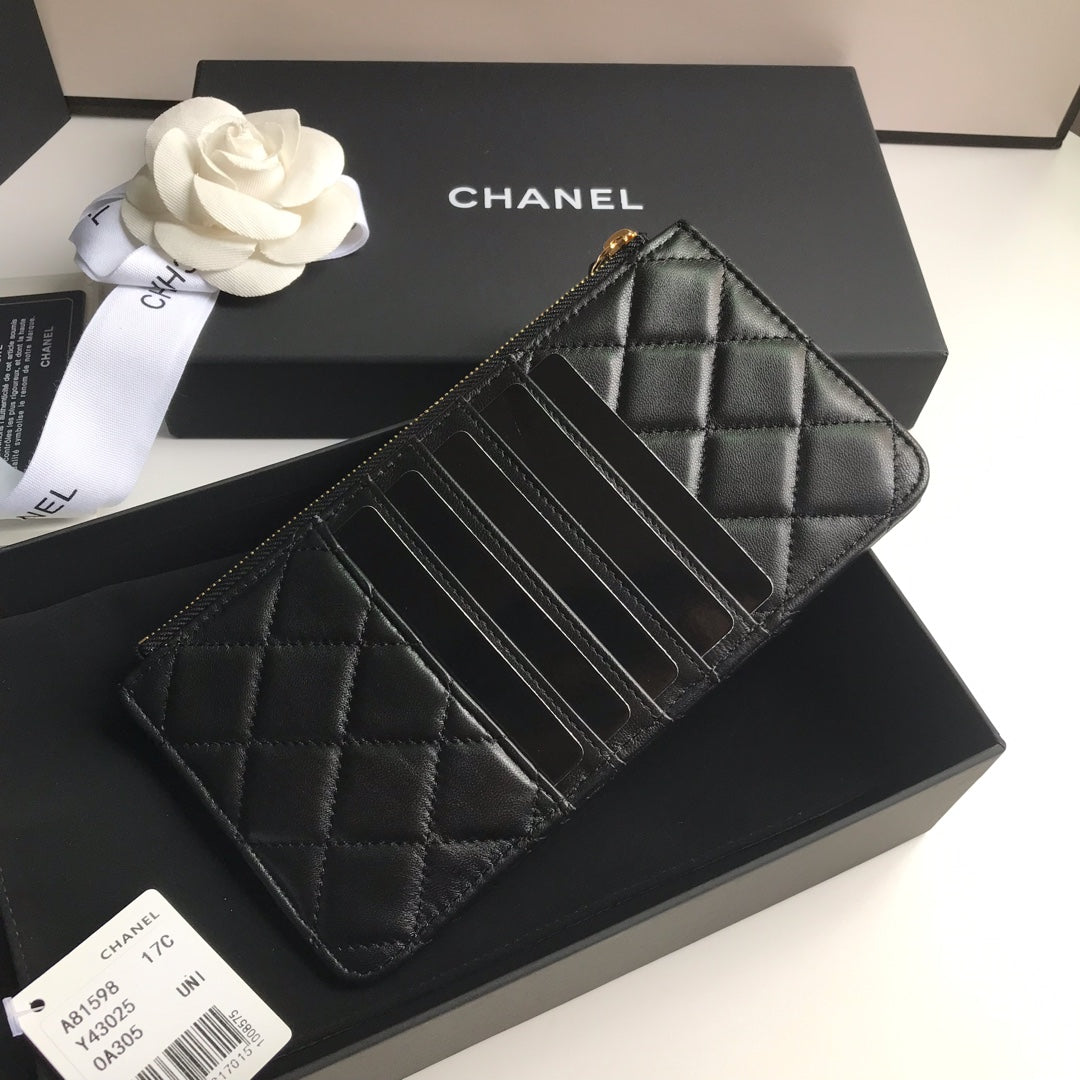 CHANEL MOBILE PURSE 19.5 BLACK CALFSKIN GOLD ICON