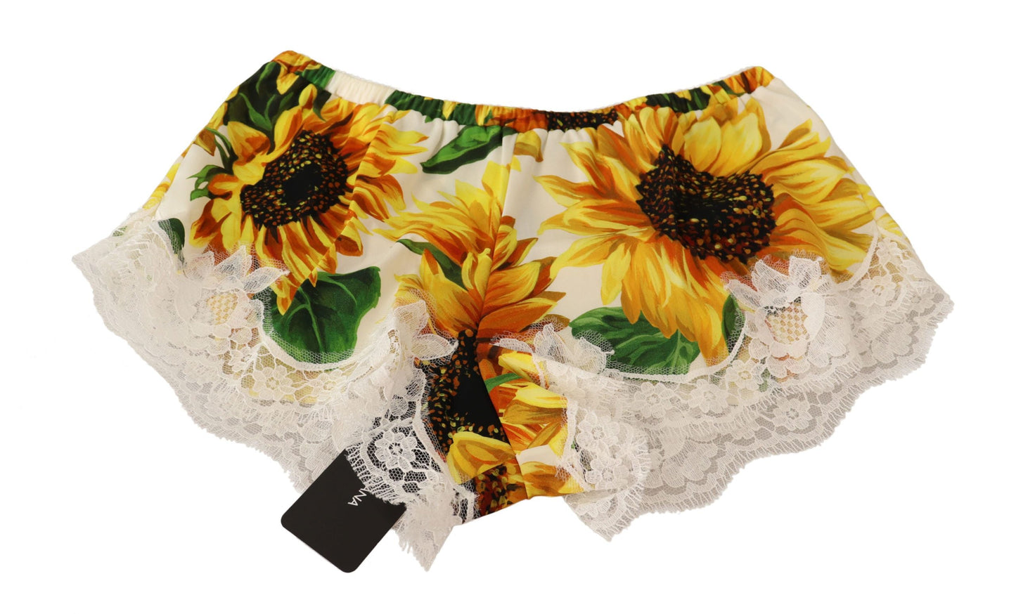 Dolce & Gabbana White Sunflower Lace Lingerie Women's Underwear