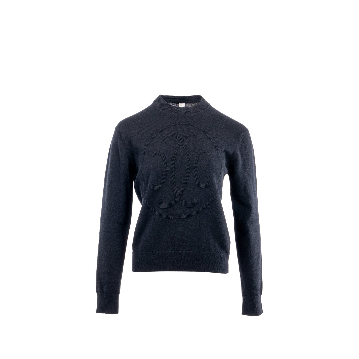 Hermes size 40 “H Lift” Long sleeve sweater cashmere black