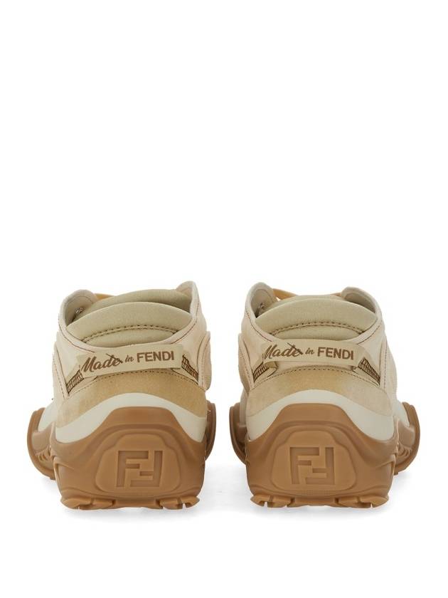 Fendi Lab Low-Top Sneakers Beige