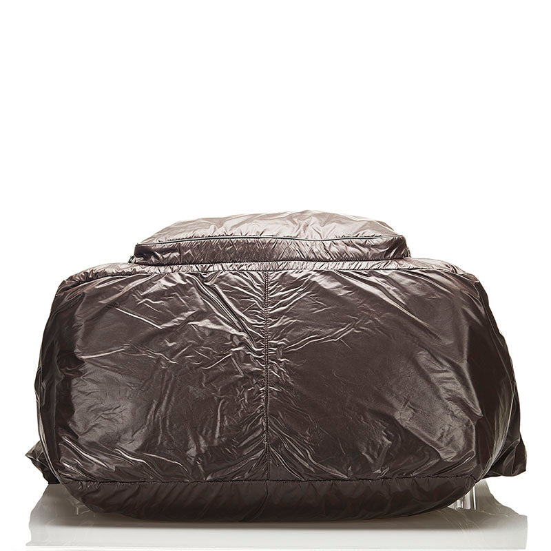Bottega Veneta Spin-Naker Big One-Shooter 244903 Dark Brown Black Nylon Leather Men