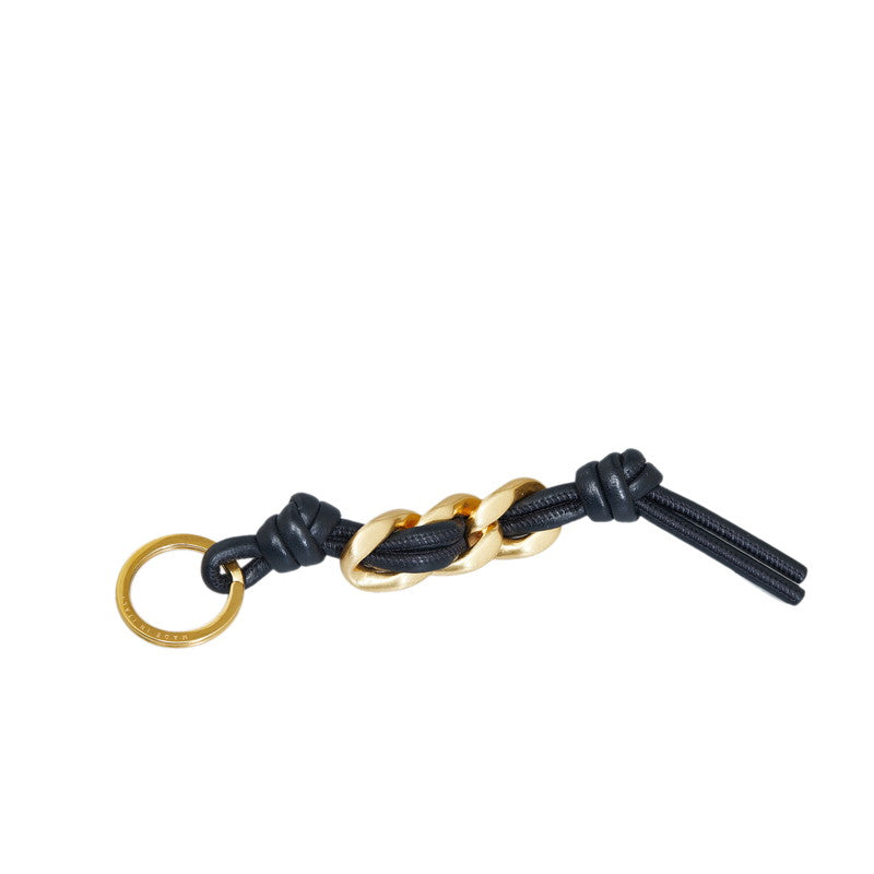 Bottega Veneta Key Chain in Leather Black