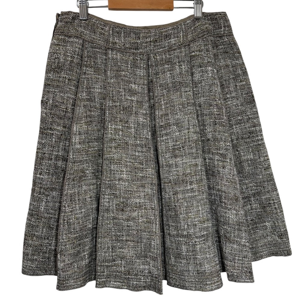 Louis Vuitton Linen Silk Blend Tweed Skirt