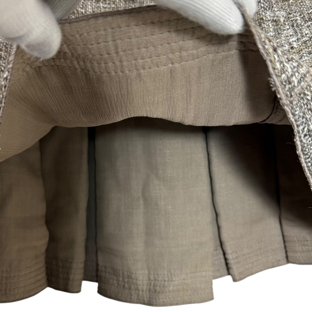 Louis Vuitton Linen Silk Blend Tweed Skirt