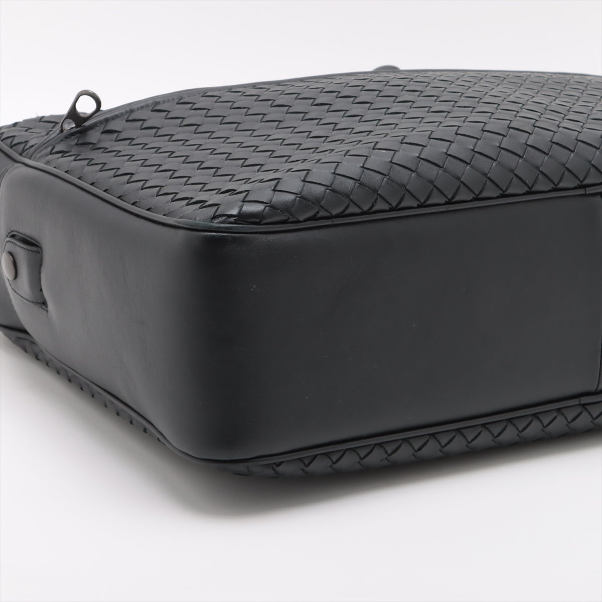 Bottega Veneta Intercharted Leather Business Bag Black