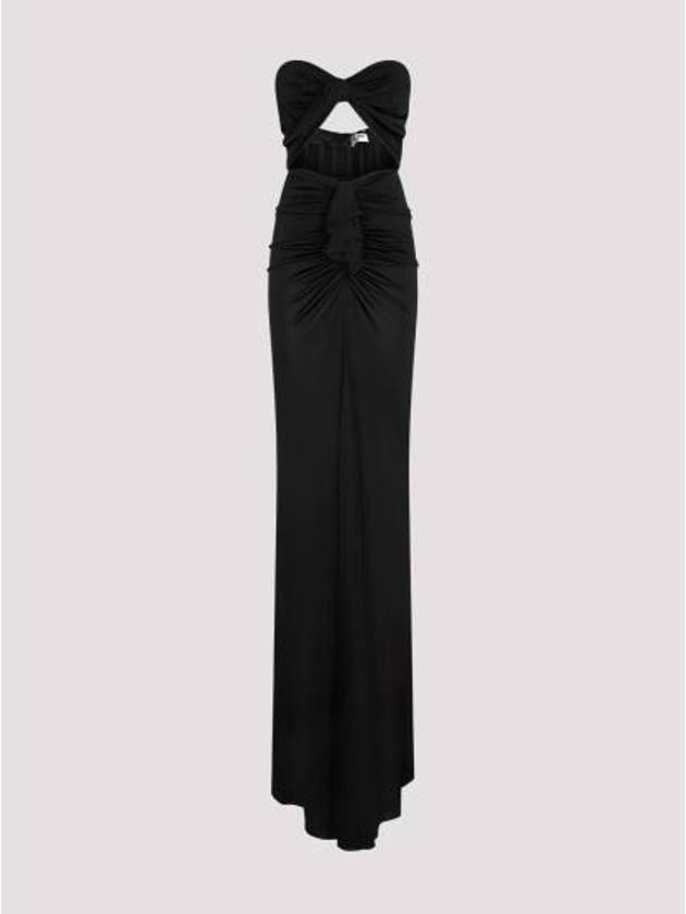Saint Laurent Long One Piece 740141 Y7F98 1000 NOIR