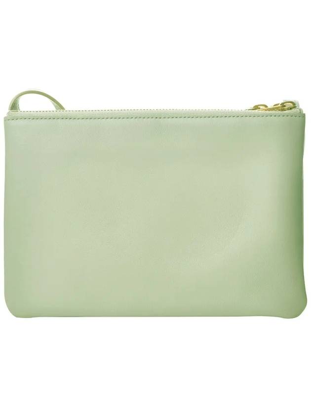 CELINE WoMen's Medium Logo Trio Shoulder Bag Light Green