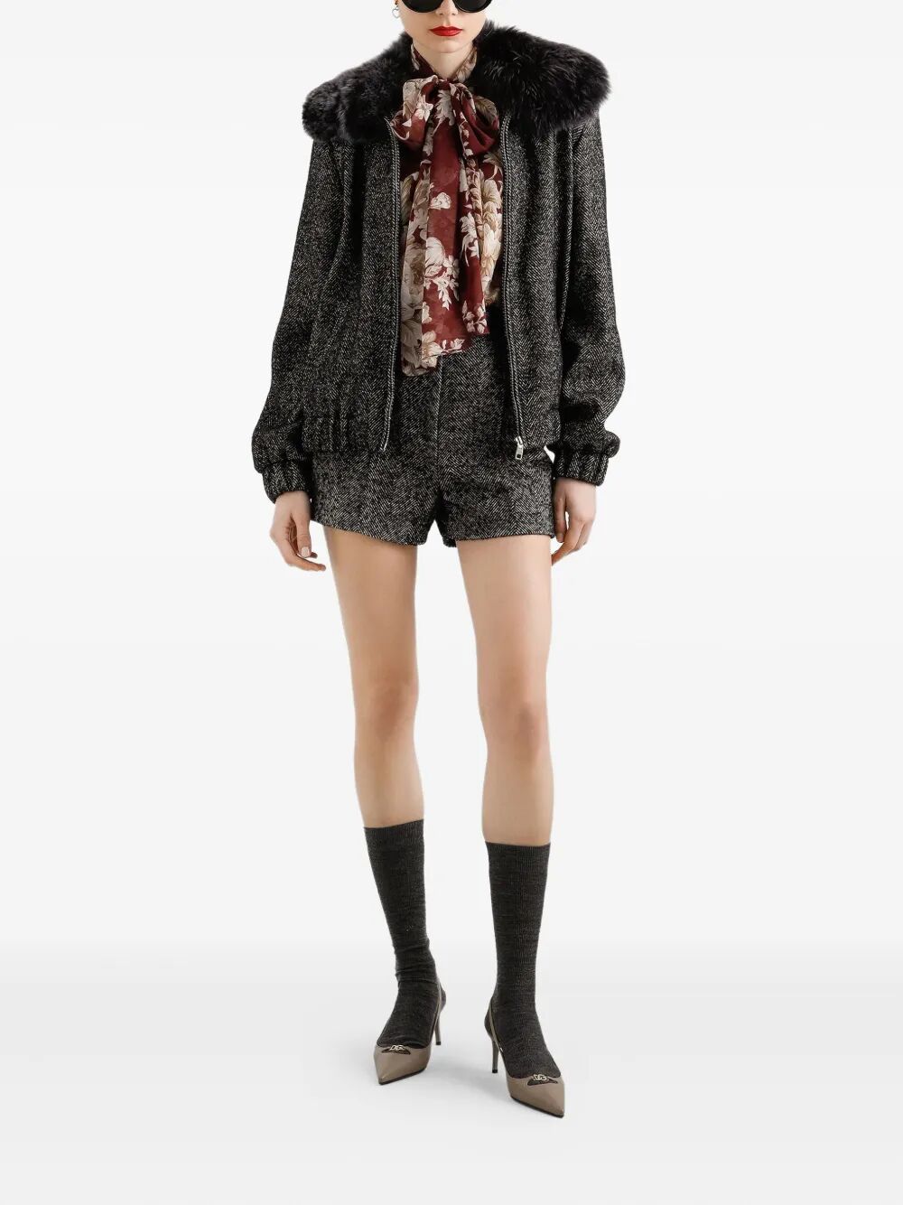 Dolce & Gabbana Women Camicia In Chiffon Stampa Rose