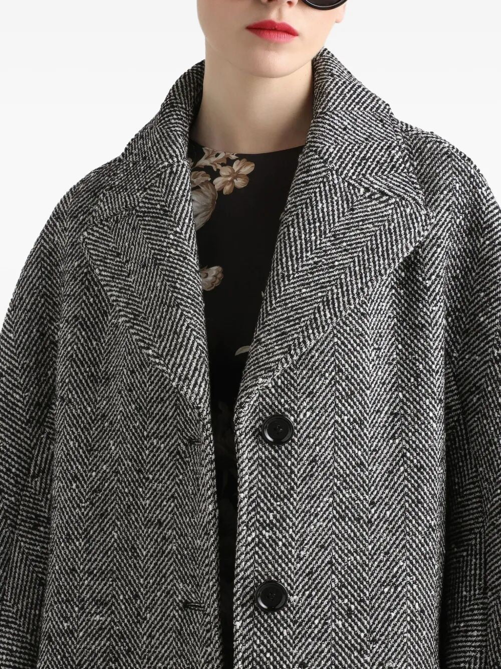 Dolce & Gabbana Women Long Chevron Coat