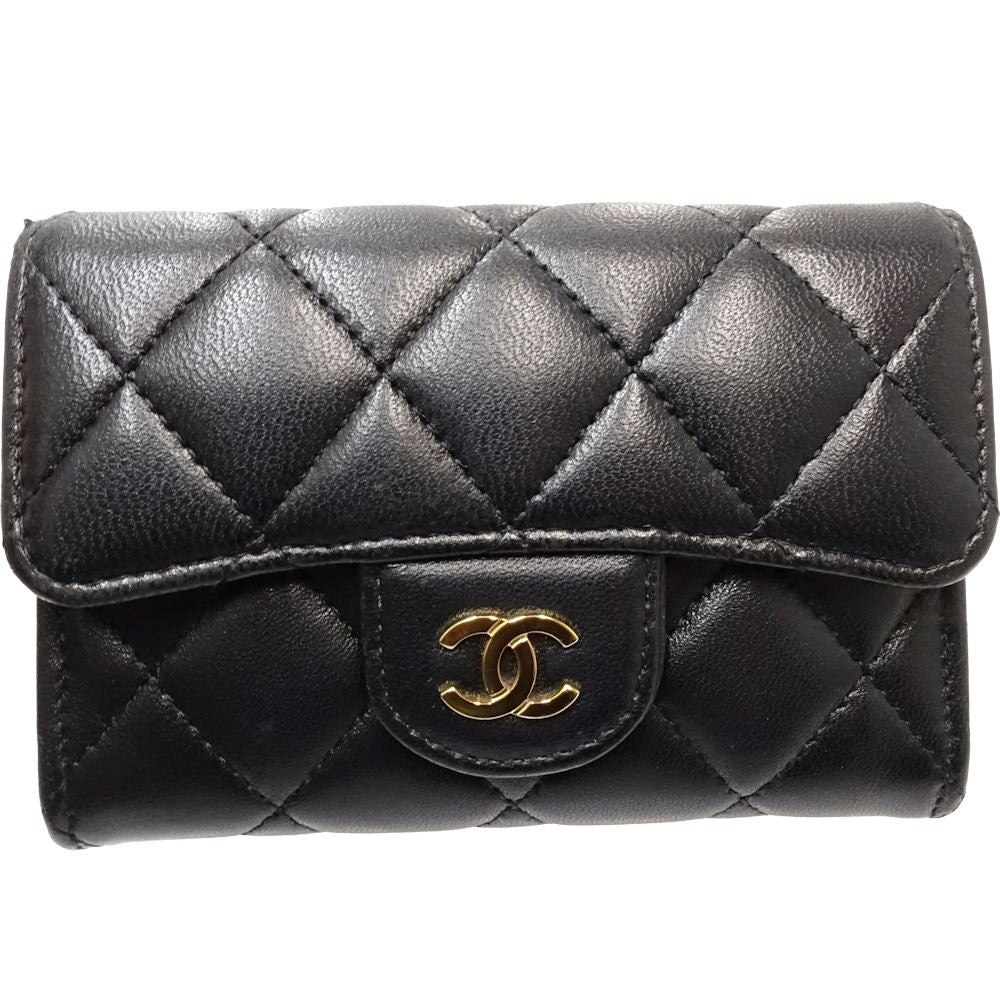 Chanel Lambskin Card Case Classic Flap AP0214