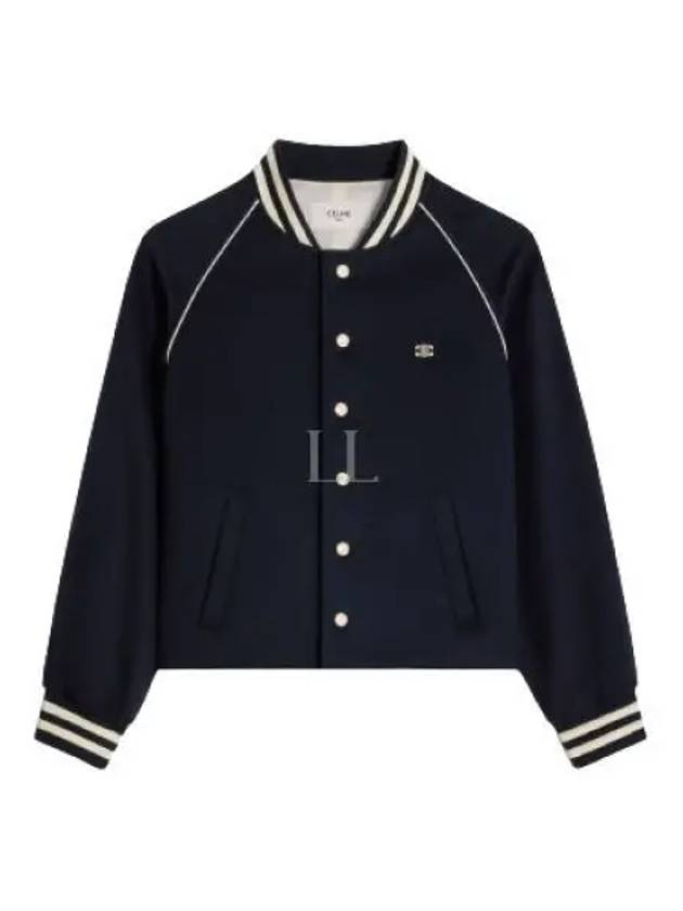 CELINE Triomphe Teddy Wool Jacket Navy