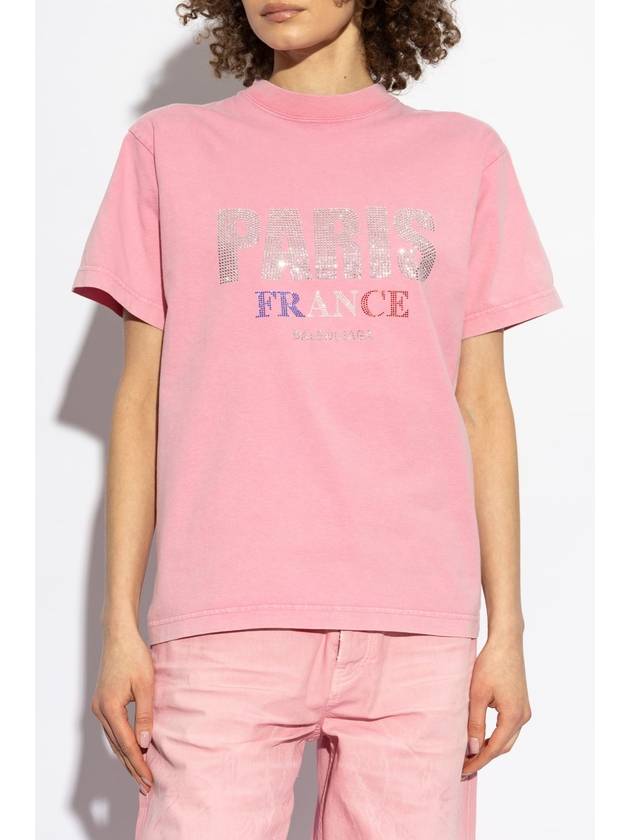 Balenciaga Balenciaga T-shirt With Logo, Women's, Pink