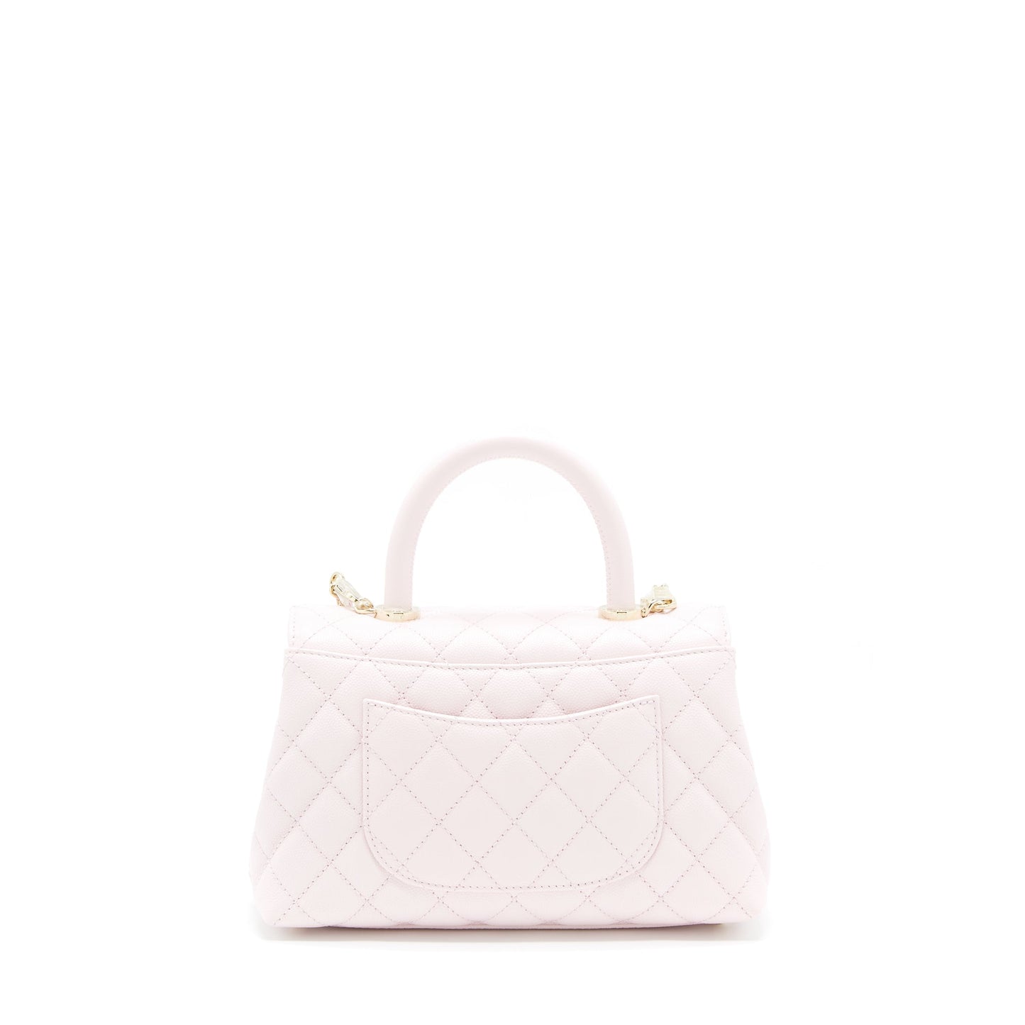 Chanel Small Coco Handle Caviar Light Pink NG750 LGHW(Microchip)