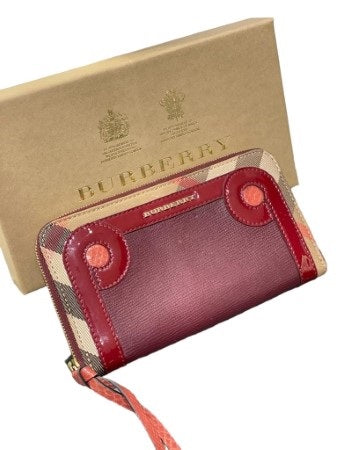 Burberry Dark Red House Check Wallet