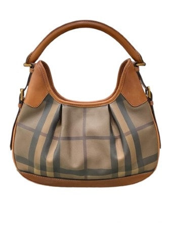 Burberry Camel House Check Hobo Bag