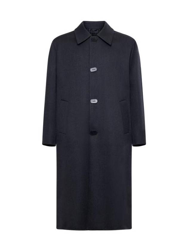 Fendi Wool Double Fabric Single Coat Blue