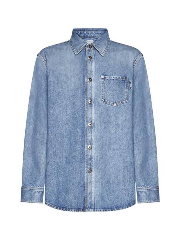 Bottega Veneta Long Sleeve Shirt 789336V42W04715 MID BLUE