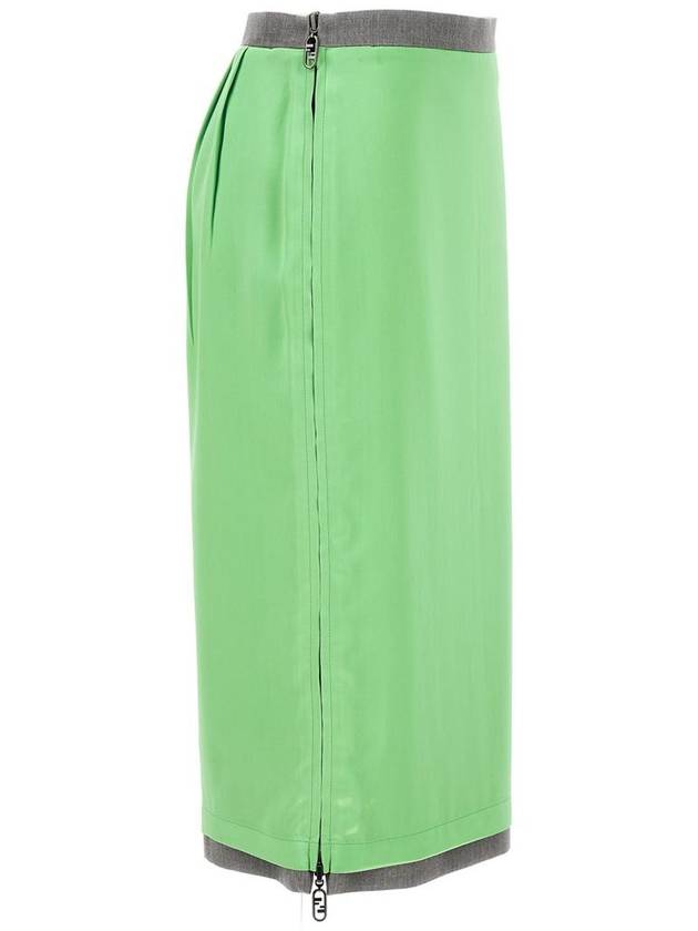Fendi SS skirt satin e gabardine FQ7451ANRIF1L7W
