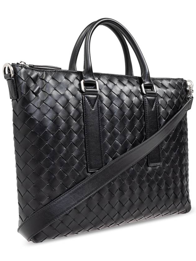 Bottega Veneta Bottega Veneta Briefcase Intrecciato Soft, Men's, Black
