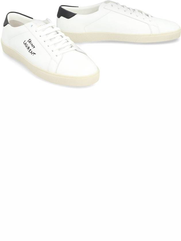 Saint Laurent Court Classic SL 06 Leather Low Top Sneakers White