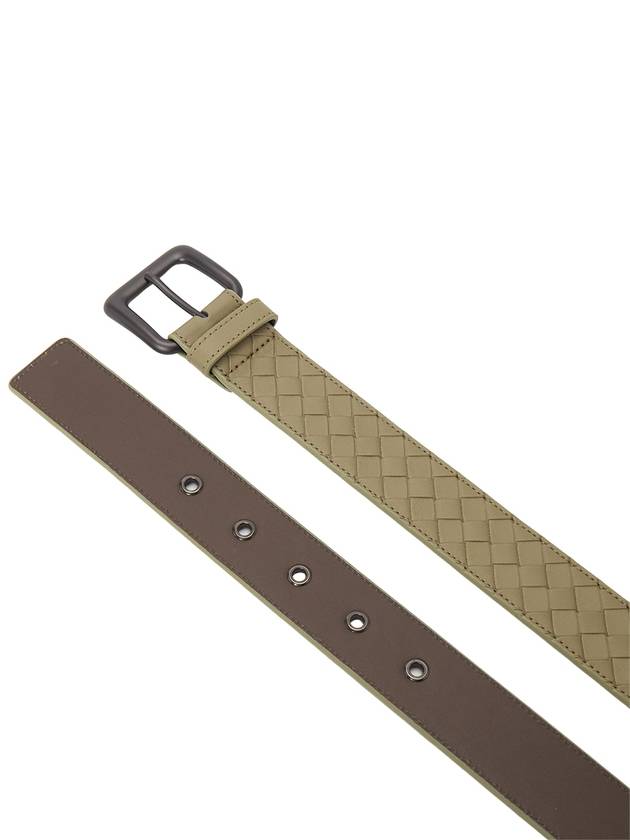 Bottega Veneta Intrecciato Leather Belt Beige
