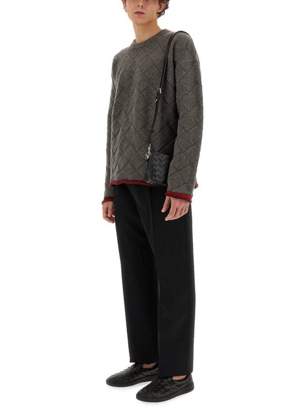 Bottega Veneta Intrecciato Knit Top Grey