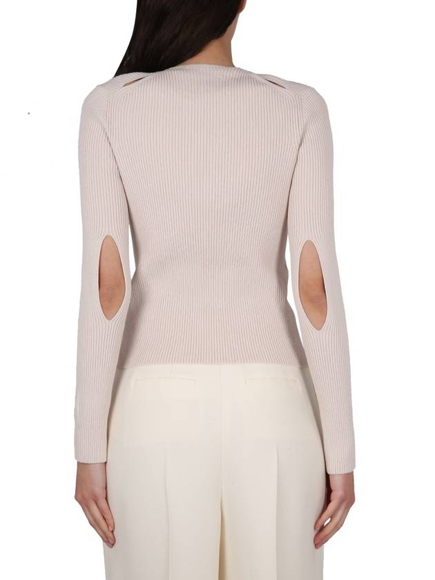 Fendi Cotton Blend Cardigan Beige