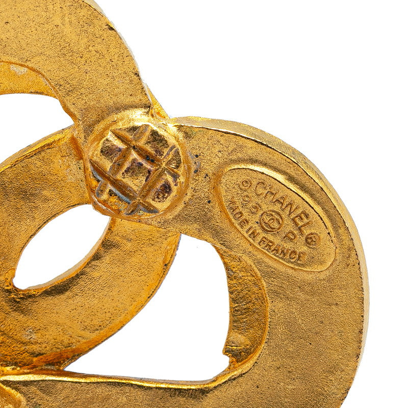 Chanel Vintage Coco Mark Heart Circle Earrings