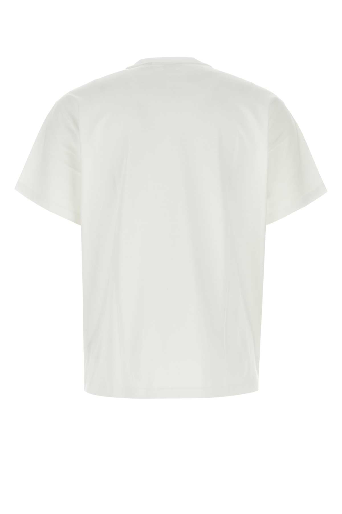Burberry Men White Cotton T-Shirt