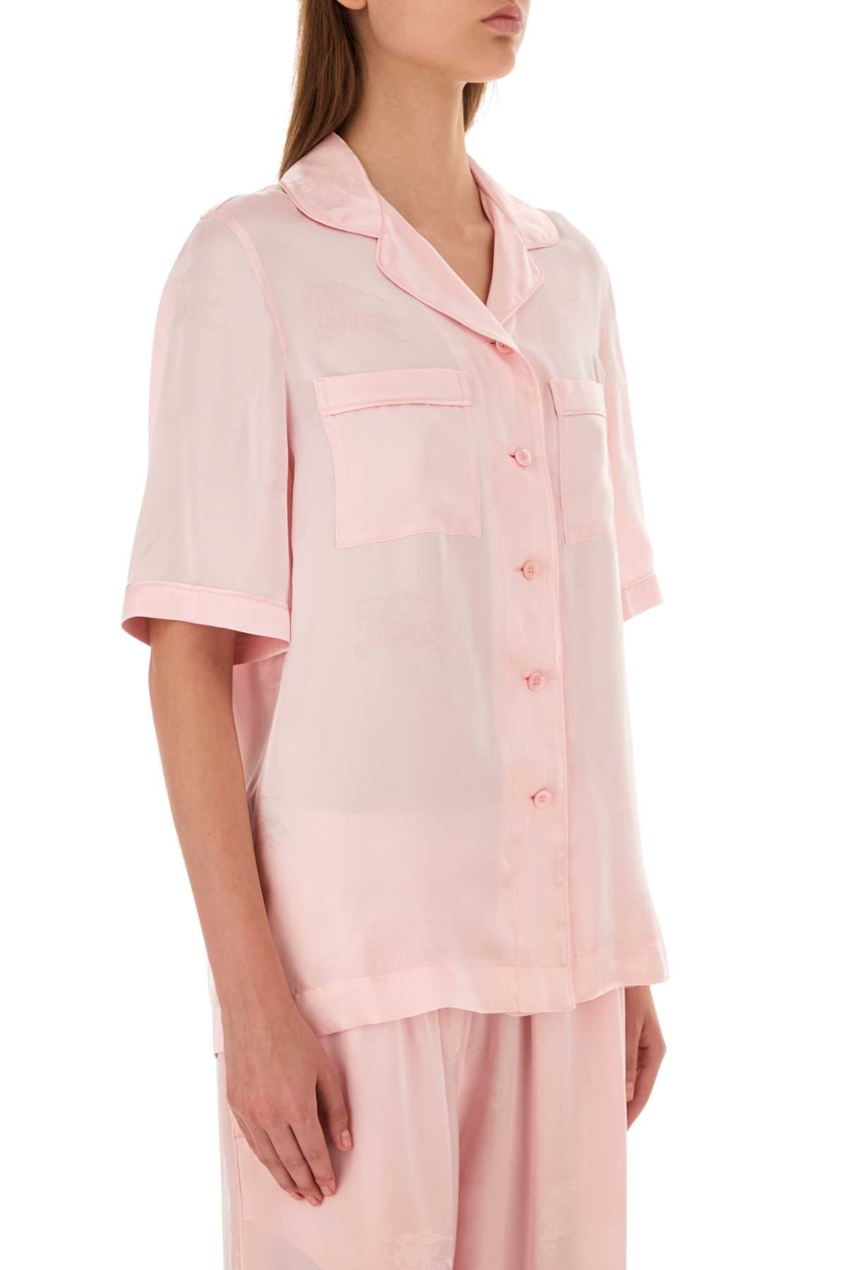 Burberry Women Pastel Pink Satin Shirt