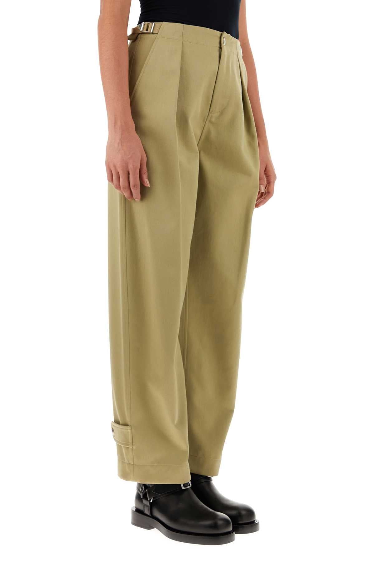 Burberry Women Military Green Cotton Pant