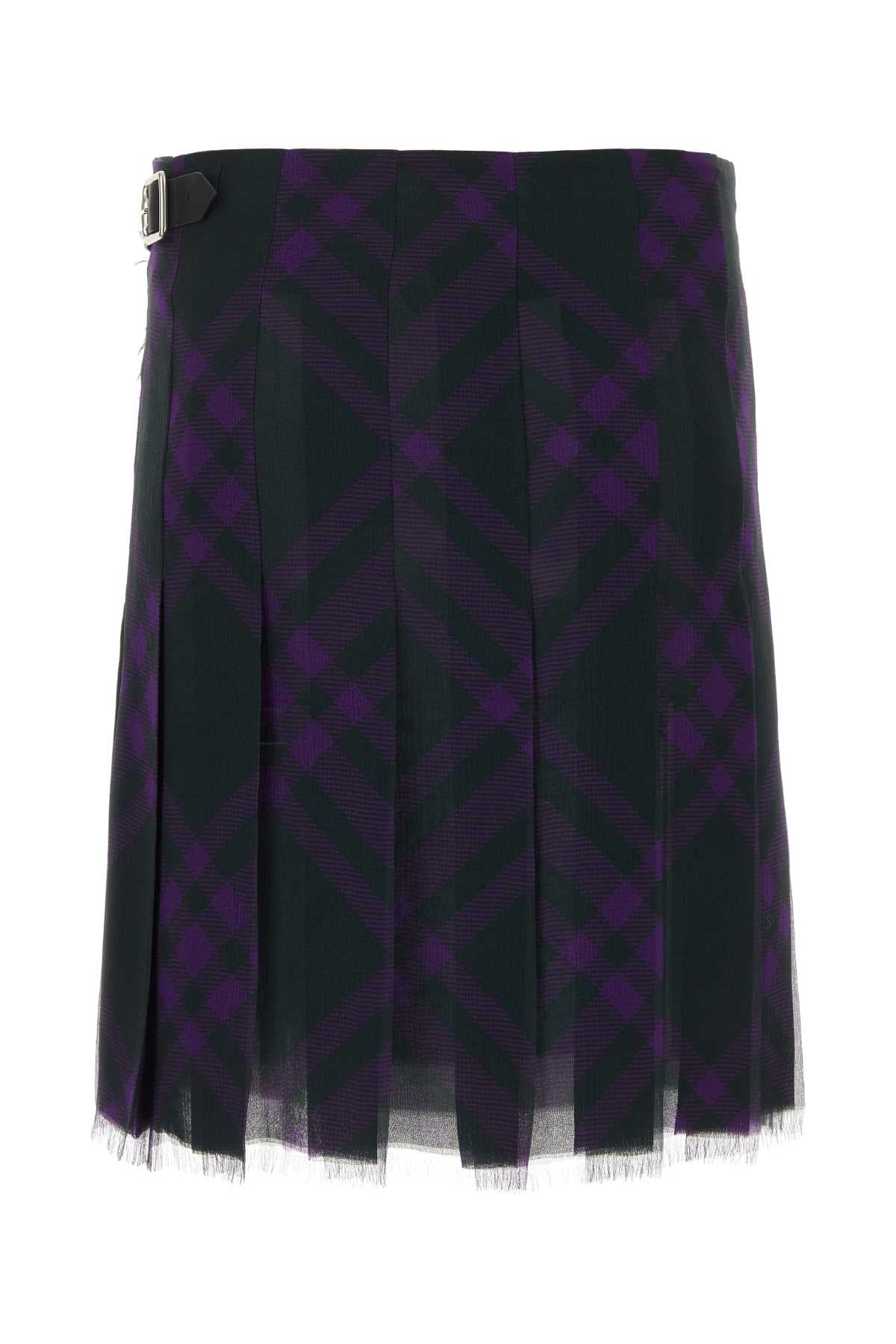 Burberry Women Embroidered Silk Skirt