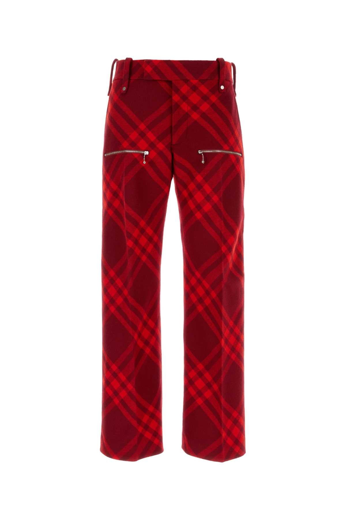 Burberry Men Embroidered Wool Pant