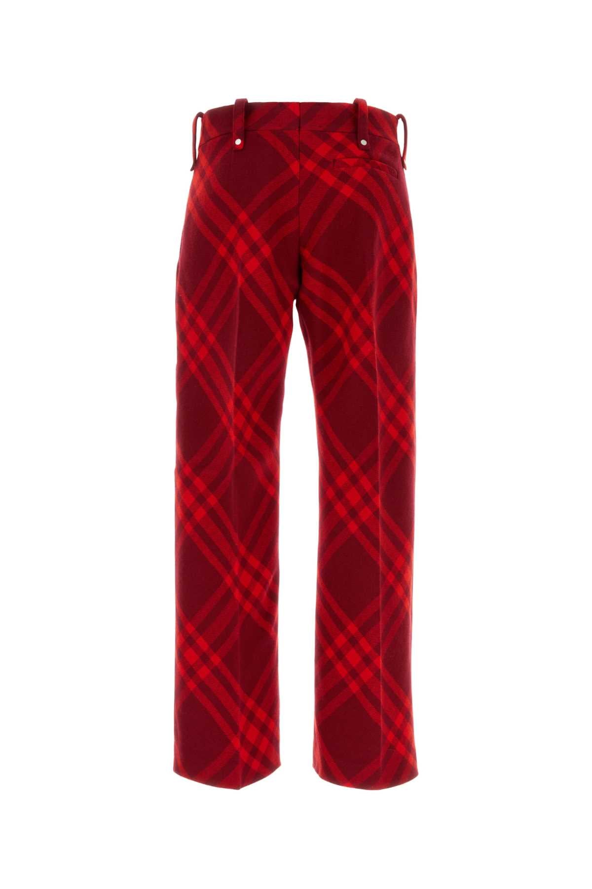 Burberry Men Embroidered Wool Pant