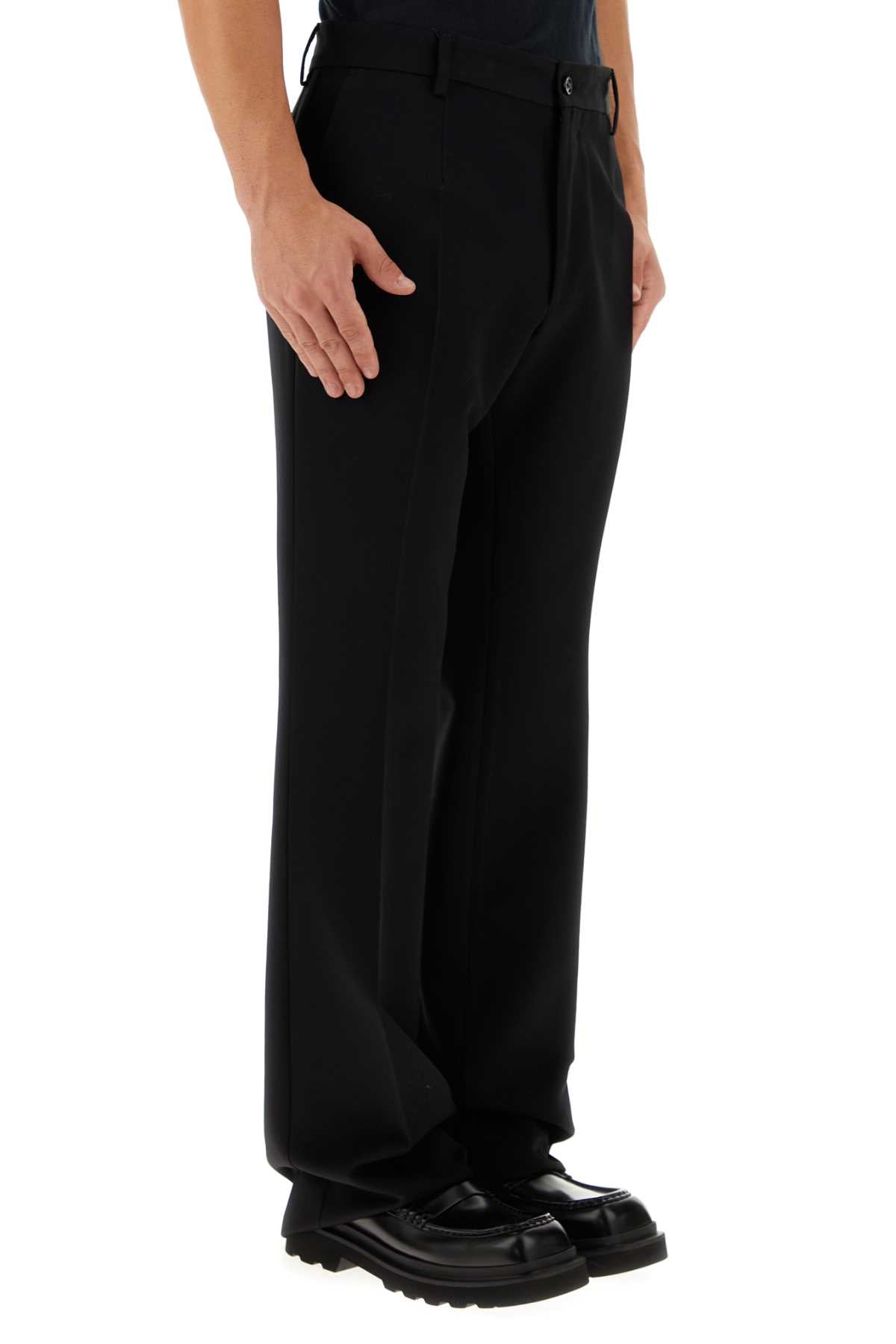 Dolce & Gabbana Men Black Wool Pant