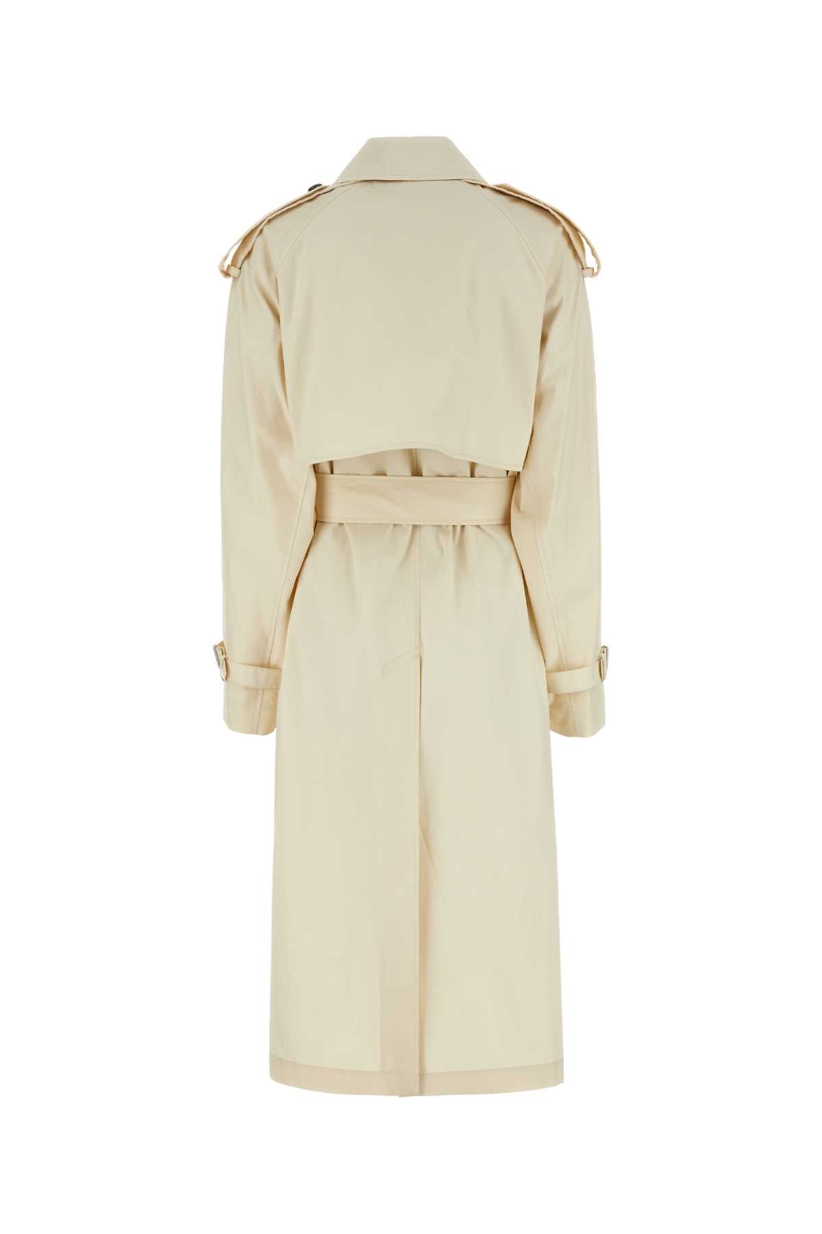 Burberry Women Ivory Gabardine Trench Coat