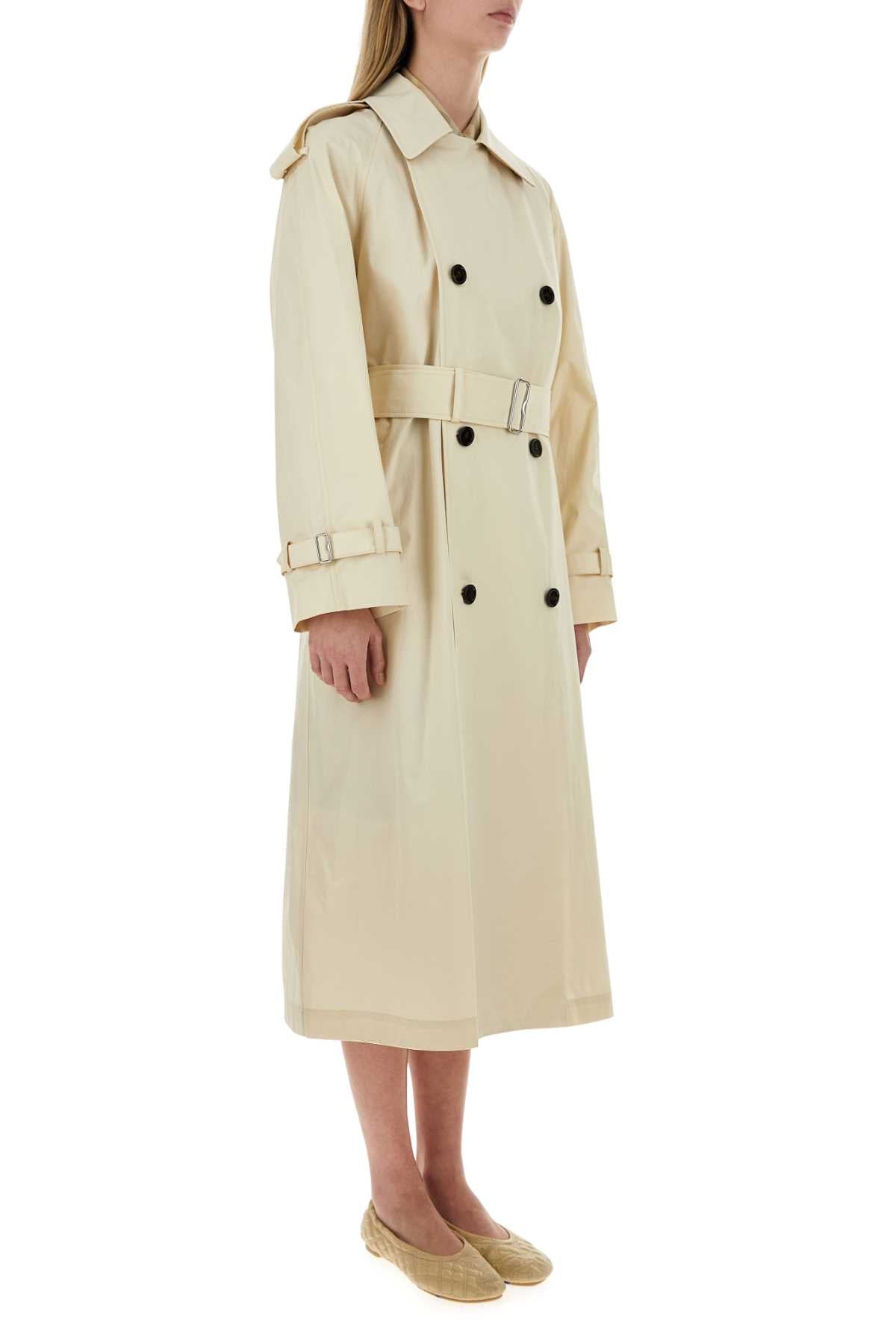 Burberry Women Ivory Gabardine Trench Coat