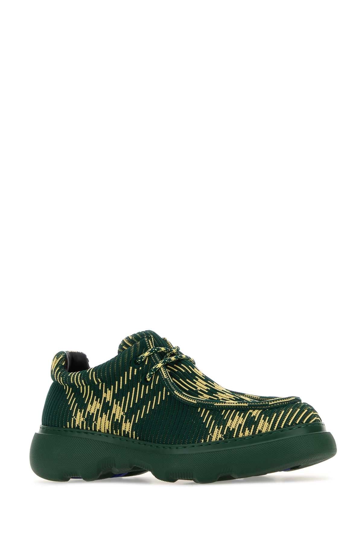 Burberry Men Embroidered Fabric Creeper Lace-Up Shoes