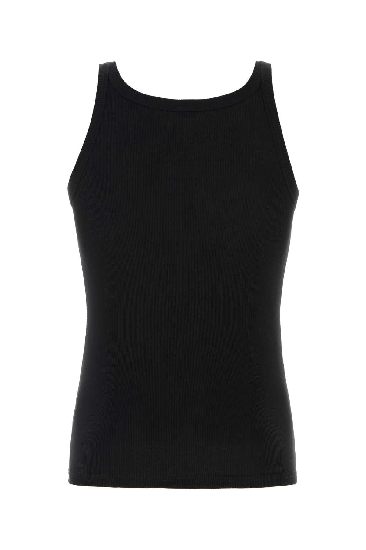 Dolce & Gabbana Men Black Cotton Marcello Tank Top