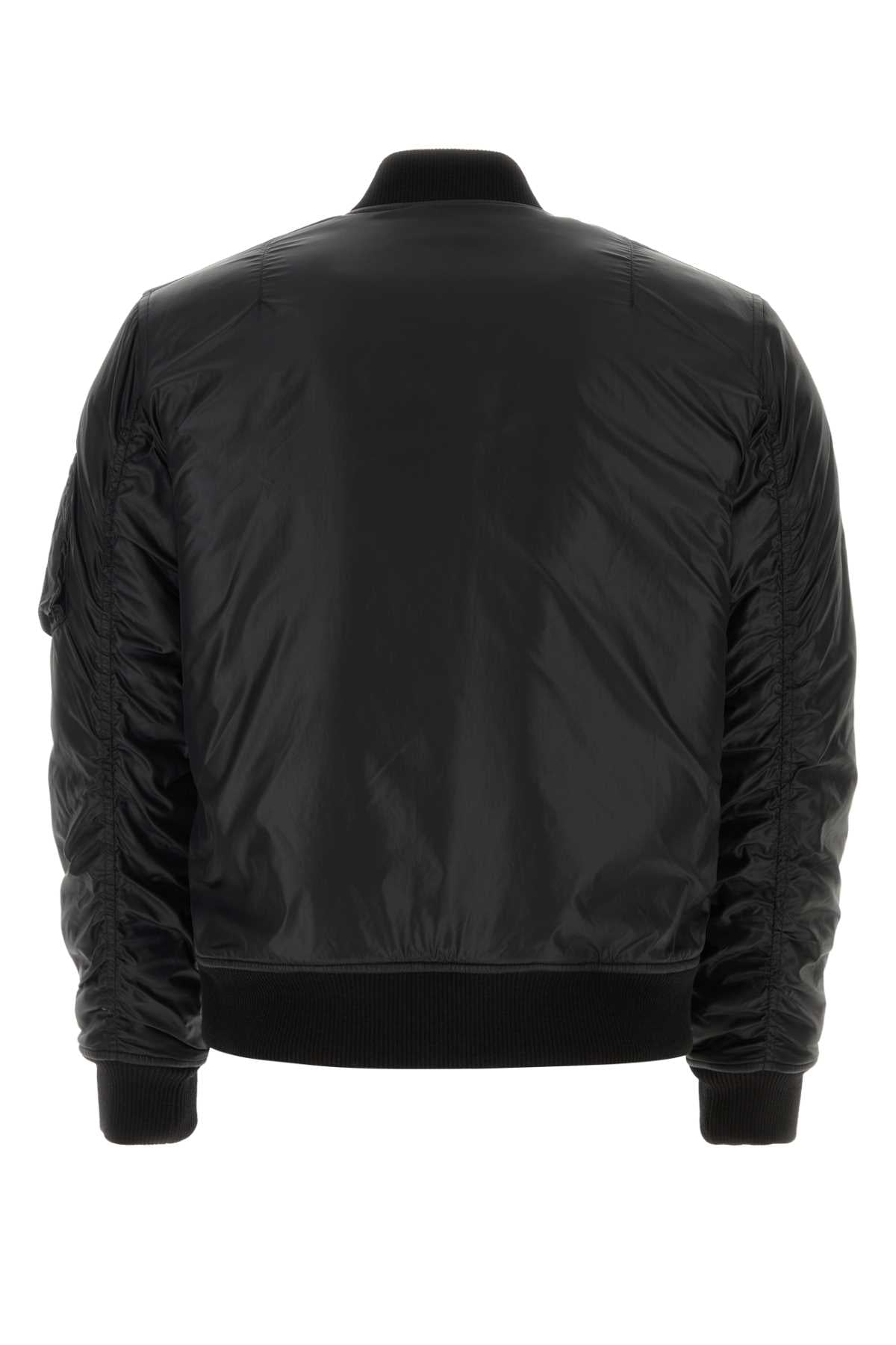 Saint Laurent Men Black Nylon Bomber Jacket