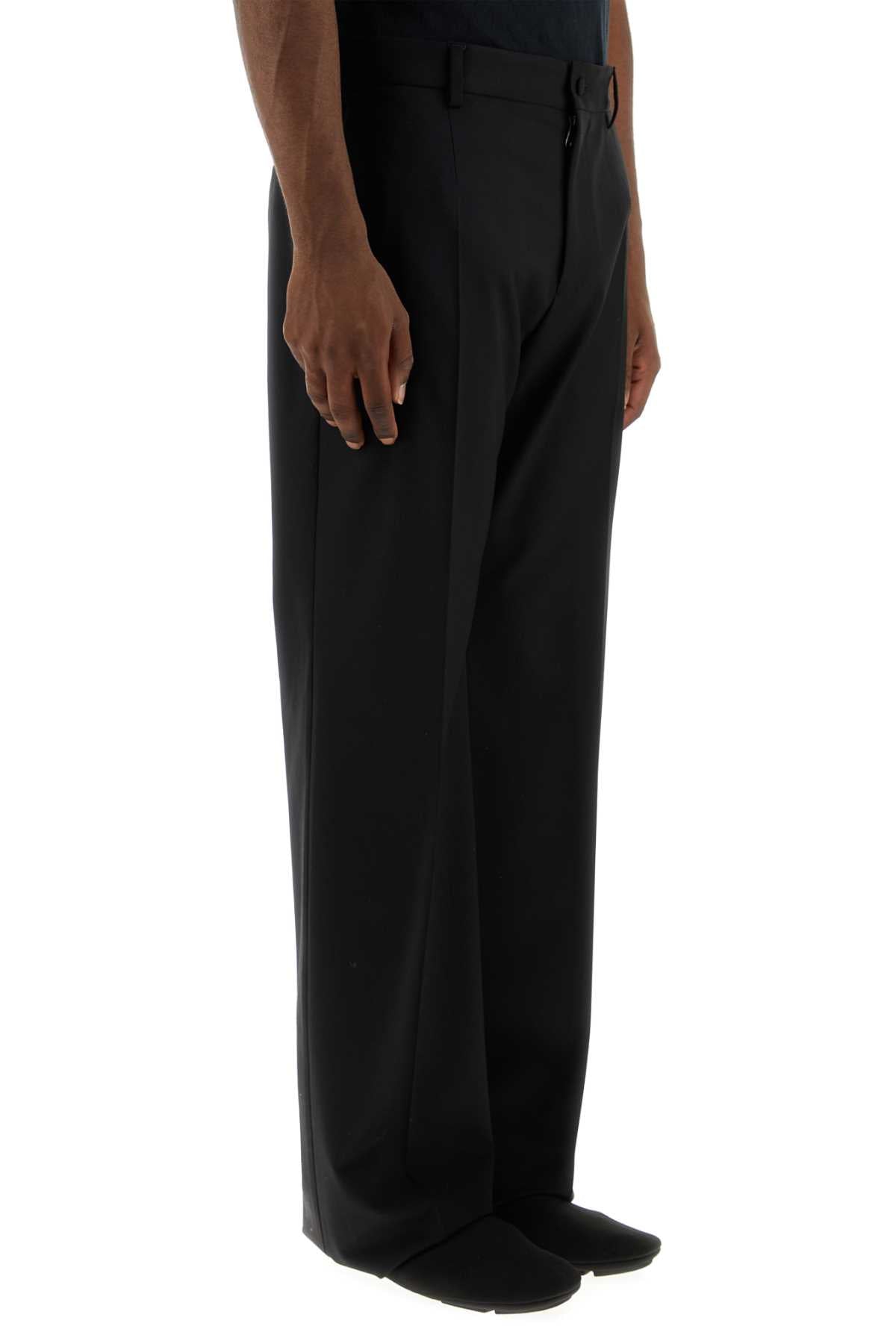 Dolce & Gabbana Men Black Stretch Wool Pant