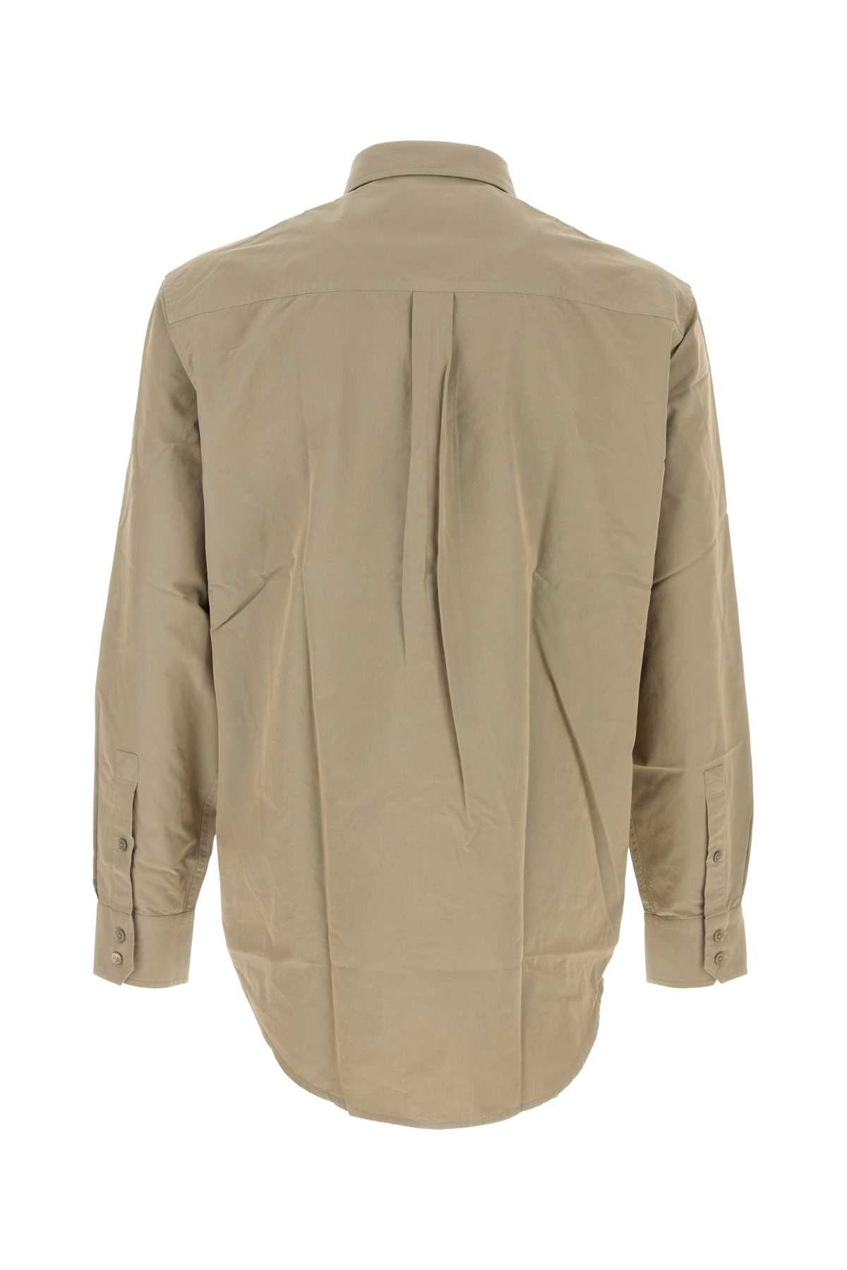 Burberry Men Khaki Poplin Shirt