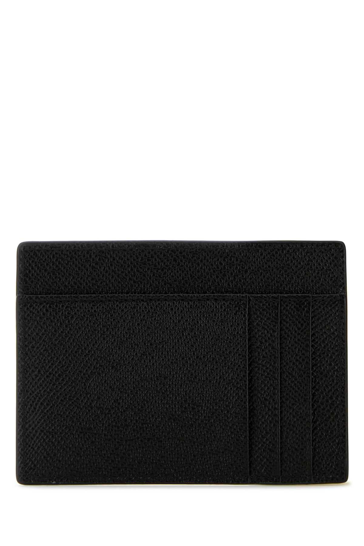 Dolce & Gabbana Men Black Leather Card Holder