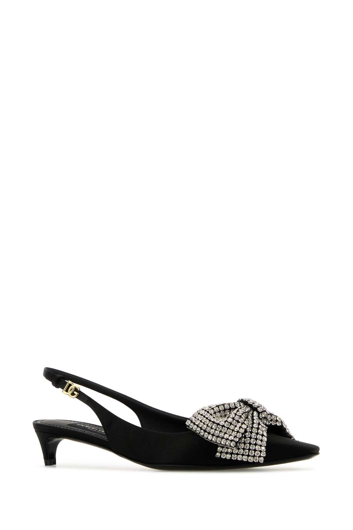 Dolce & Gabbana Women Black Satin Pumps