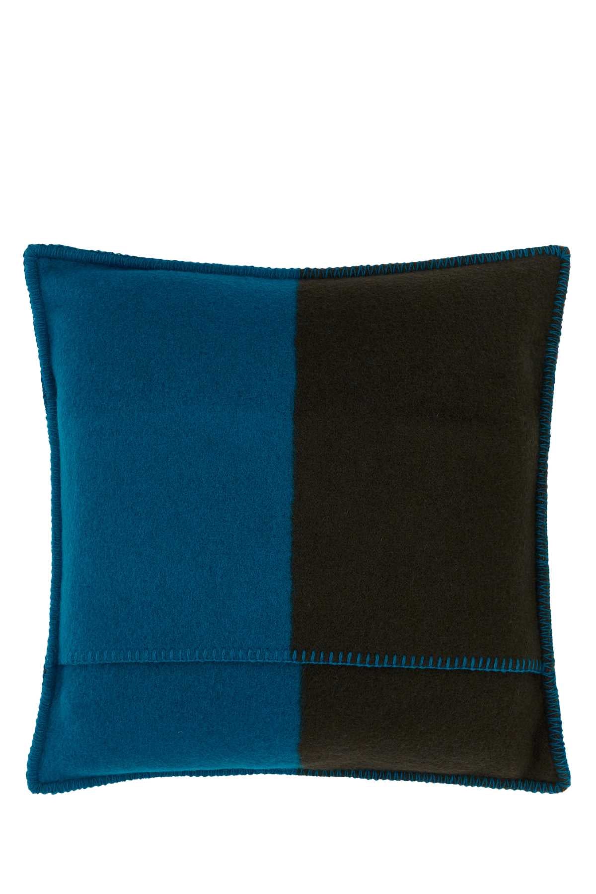 Burberry Unisex Two-Tone Wool Pillow